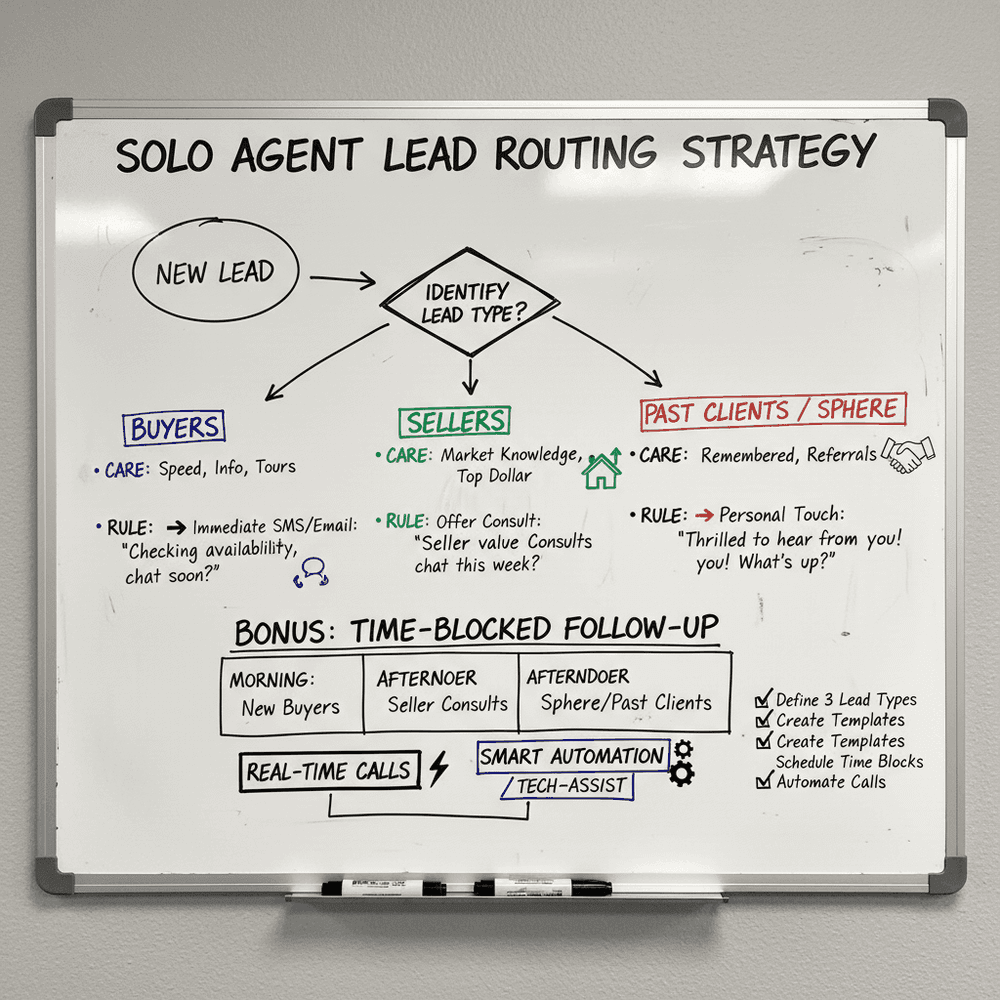 How to Route Leads Like a Team (Even If You’re Solo): Rules for Buyers vs Sellers vs Past Clients