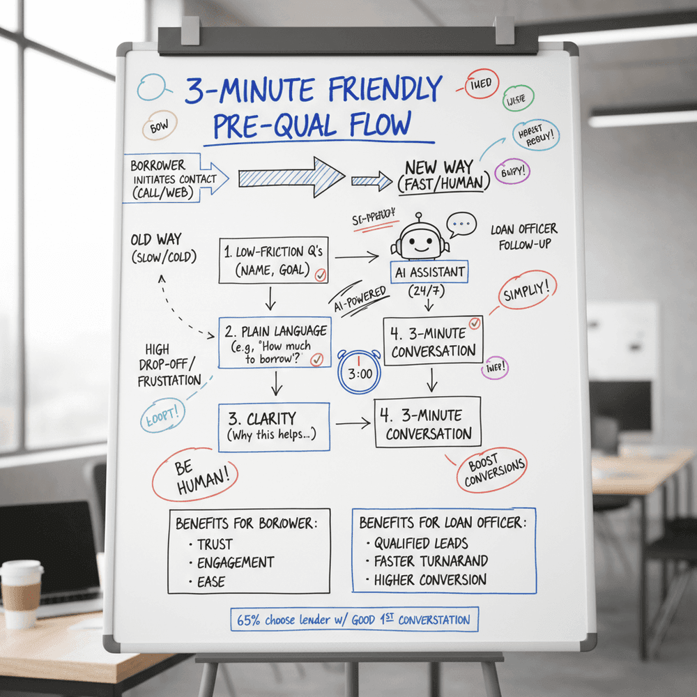Pre-Qual in 3 Minutes: A Friendly Intake Flow That Doesn’t Scare Borrowers Away