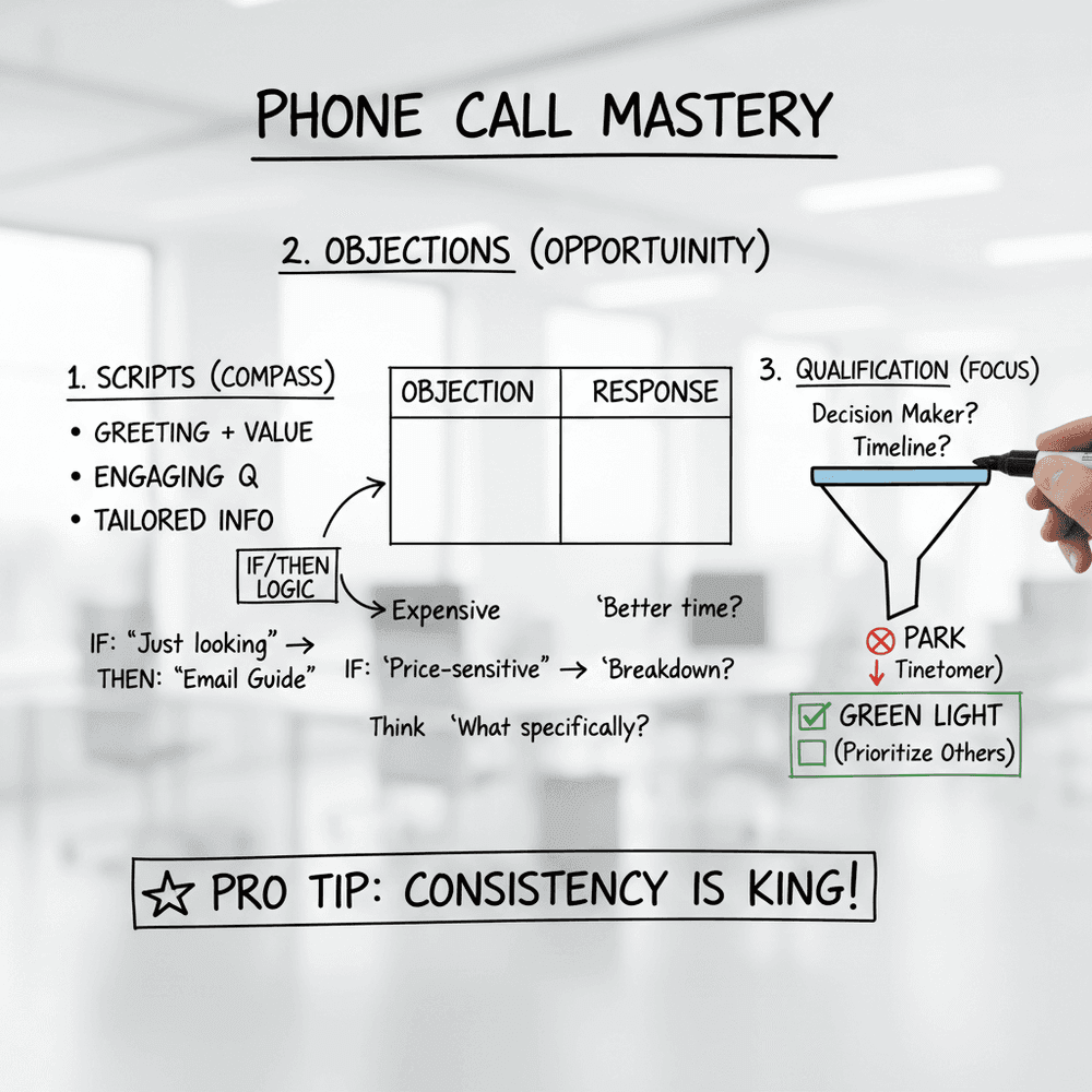 Scripts, objections, and qualification (highly practical)