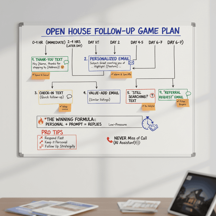 Open House Follow-Up That Gets Replies: 10 Text + Email Templates (and When to Send Each)