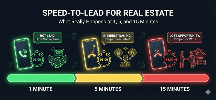Speed-to-Lead for Real Estate: What Really Happens at 1, 5, and 15 Minutes
